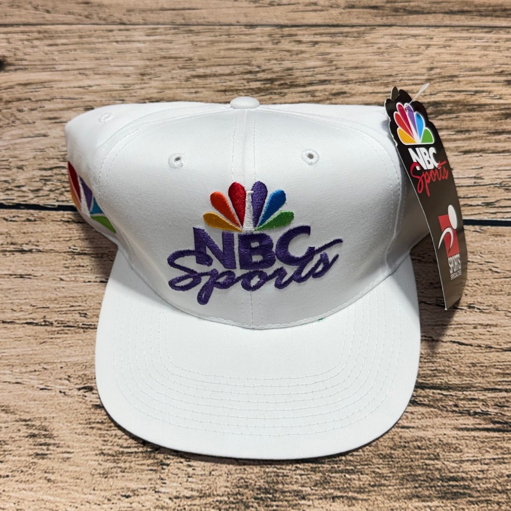 Sports Specialties Snapback Hat Men OSFA White NBC Sports Vintage Deadstock NWT